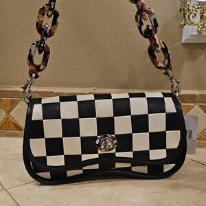 COACHTOPIA - Black & White Checkered WAVY DINKY - CW806 NEW!